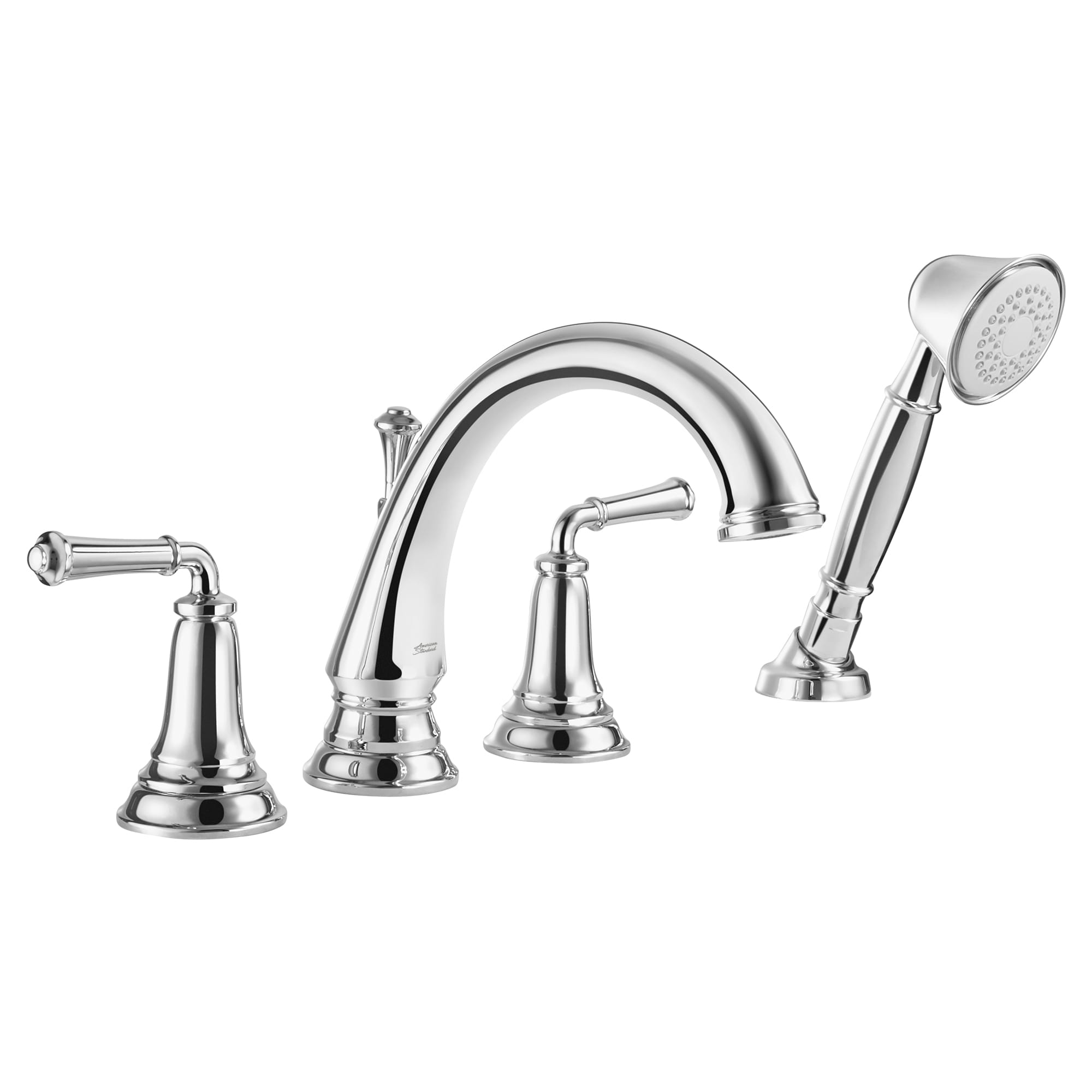 Delancey Bathtub Faucet With  Lever Handles and Personal Shower for Flash Rough In Valve CHROME